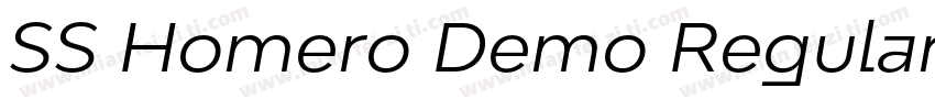 SS Homero Demo Regular字体转换